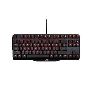 ASUS RGB Mechanical Gaming Keyboard - M802 ROG Claymore Core | Cherry MX Red Switches | Dedicated Hot Keys for One-Click Overclocking, Fan Control | Gaming Keyboard for PC | Aura Sync RGB Backlit Eff