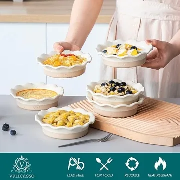 vancasso Mini Pie Pans Set of 6 for Baking