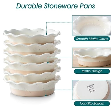 vancasso Mini Pie Pans Set of 6 for Baking