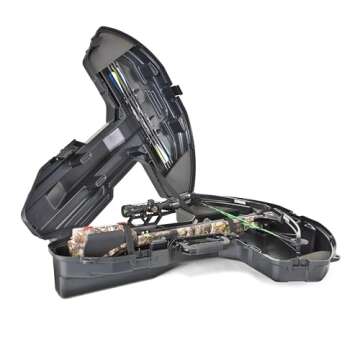 Plano Spire Crossbow Case, Black, Archery Bow Box Storage, Heavy-Duty Hard Crossbow Case for Optics and Quiver