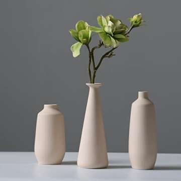 Abbittar Ceramic Vase Set 3 - Minimalistic Home Decor