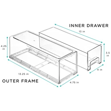 Sorbus Stackable Fridge Organizer Drawers for Efficient Storage