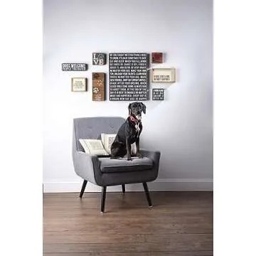 Primitives by Kathy Rustic Wooden Decor Sign - 'Dogs Welcome, People Tolerated' - Office/Farmhouse Decor, Dog Lovers Gift, 5"