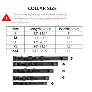 Tactical Dog Collar - Durable Nylon with Heavy Duty Buckle & Handle (Purple, XL)