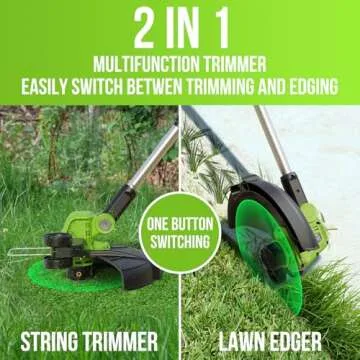 VARSK Cordless 2-in-1 String Trimmer & Edger for Easy Lawn Care