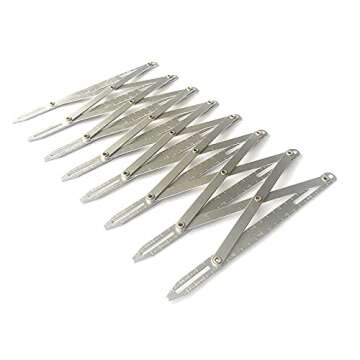 Aluminum Expanding Sewing Gauge Button Guide Spacing Device for Buttons, Pleats & Crafts