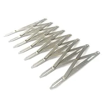 Aluminum Expanding Sewing Gauge Button Guide Spacing Device for Buttons, Pleats & Crafts