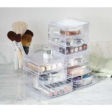 iDesign Clear 3-Drawer Vanity Organizer from the Rain Collection - Ultimate Storage Solution