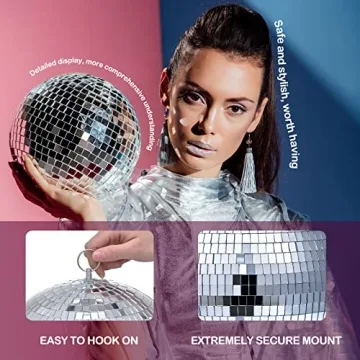 4 Pack Large Disco Ball Decor for Parties and Events