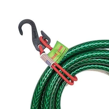 Hook & Hang Bungee Cords: Storage & Organization for Heavy Items! (3 PK, Red)