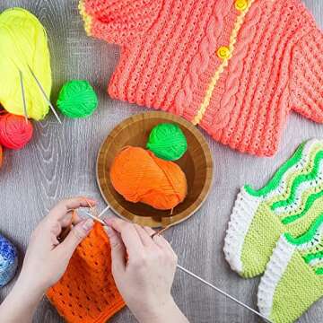 LucyPhy Wooden Yarn Bowl 6 x 3.2inch Handmade Craft Knitting Bowl Wool Storage Basket with Carved Holes & Drills for DIY Knitting Crocheting Accessories(Bamboo Color)