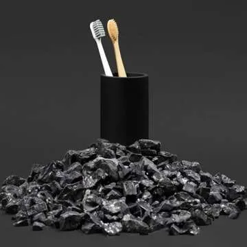 Stylish Matte Black Bathroom Tumbler Cup for Home or Office