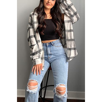 Stylish Women's Plaid Shacket Jacket for Any Occasion