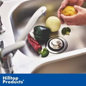 3 3/8 inch (8.57 cm) - Kitchen Sink Stopper Stainless Steel Garbage Disposal Plug Fits Standard Kitchen Drain Size of 3 1/2 inch (3.5") Diameter