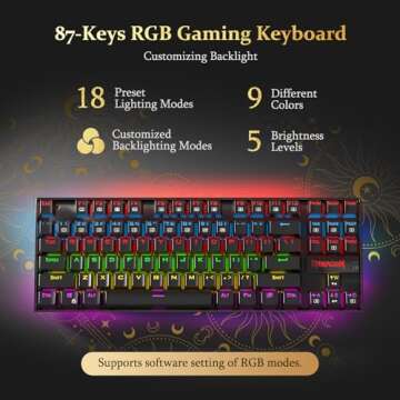 Redragon K552 Mechanical Gaming Keyboard - RGB & Ergonomic