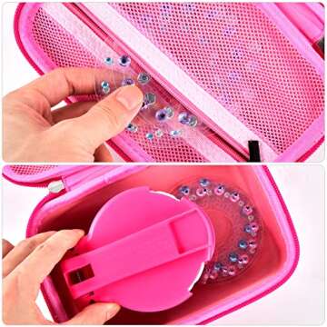 PAIYULE Case Compatible for Blinger Deluxe Set, Radiance Collection,Carrying Storage Holds Glam Styling Tool Gems - Load, Click, Bling! Hair, Fashion, Anything(Box Only)