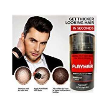 Hair Building Fibers with Natural Keratin to Conceal Instantly for Thinning Hair, Bald spot & Cover ...