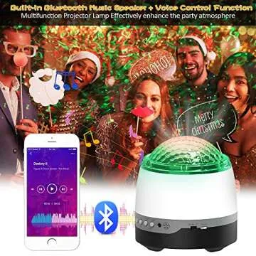 Galaxy Projector,Star Projector for Bedroom,Remote Control & White Noise Bluetooth Speaker,8 Soother Sounds,Timer,LED Night Lights for Kids Room, Adults Home Theater, Party, Living Room Decor