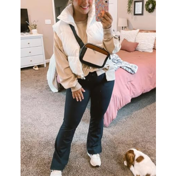 Gihuo Women Cropped Puffer Vest Stylish Lightweight Jacket