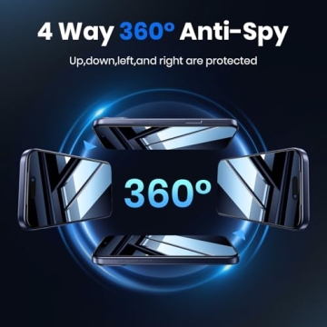 WSKEN for iPhone 17 Pro Max Privacy Screen Protector - 4 Way 360 Anti Spy, 10X Shatterproof