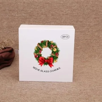 Christmas Wine Glass Charms for Holiday Gatherings 18 Pack