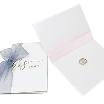 Elegant HaBee Wedding Vow Books with Chiffon Ribbon
