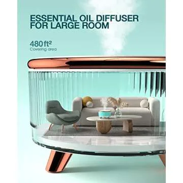 Diffusers for Essential Oils Large Room, 500ml Aromatherapy Diffuser，7 Colors Changed