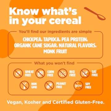 Protein and Gluten-Free Breakfast Cereal by Three Wishes - Limited Edition Flavors - High Protein and Low Sugar Snack - Vegan, Kosher, Grain-Free and Dairy-Free - Non-GMO (Pumpkin Spice)