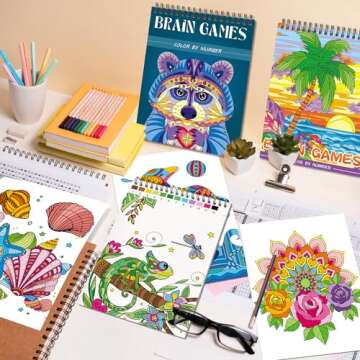 Kalysky Color by Numbers: 3 Relaxing Adult Coloring Books