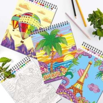 Kalysky Color by Numbers: 3 Relaxing Adult Coloring Books