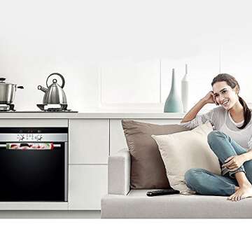 Moonter Set of 3 Christmas Refrigerator Fridge Microwave Ovens Microwave Dishwasher Dust Door Handle Cover Door Cloth Cover for Home Kitchen Appliance Decoration