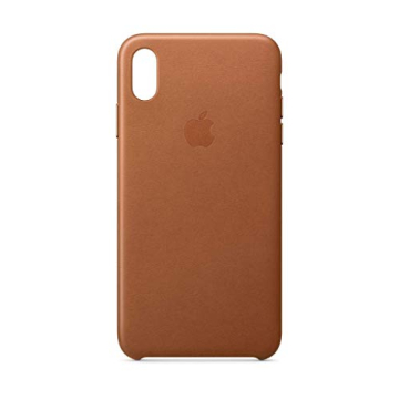 Premium Apple iPhone XS Max Leather Case in Saddle Brown