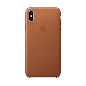 Premium Apple iPhone XS Max Leather Case in Saddle Brown