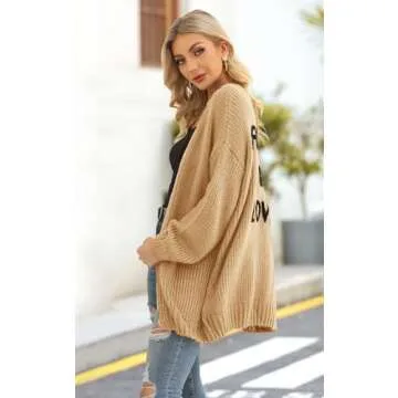 PRETTYGARDEN Casual Open Front Midi Long Cardigan