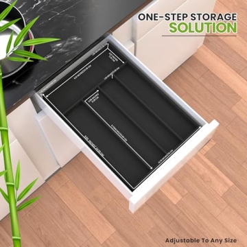 Utopia Kitchen Bamboo Silverware Organizer for Efficient Storage