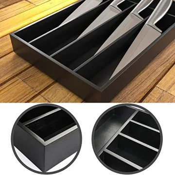 Utopia Kitchen Bamboo Silverware Organizer for Efficient Storage