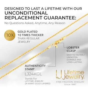 LIFETIME Jewelry Gold Rope Chain for Every Occasion
