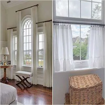 42-Pack Metal Curtain Rings with Strong Clips for Drapery