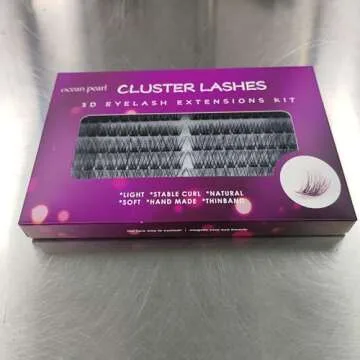 Individual Lashes 120 Cluster Lashes DIY Eyelash Extension Thin Band Wide Stem Lash Clusters with Applicator and Lash Bond and Seal Lash Extension Kit Mix 10-16mm Length C/D Curl - OP01