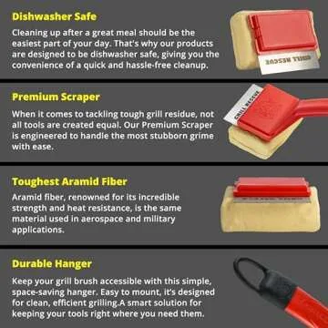 Safe BBQ Grill Brush - Durable & Ergonomic Grill Cleaner