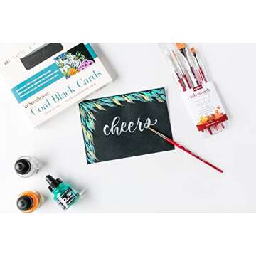 Princeton Velvetouch, Series 3950, Paint Brush for Acrylic, Oil and Watercolor, Set of 4