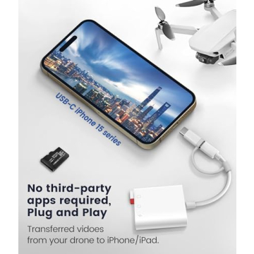 SD Card Reader for iPhone iPad, Oyuiasle Digital Trail Camera SD Card Viewer with Dual Slot for MicroSD/SD, Lightening&USBC Dual-Connector Memory Card Adapter for Photography, Plug and Play