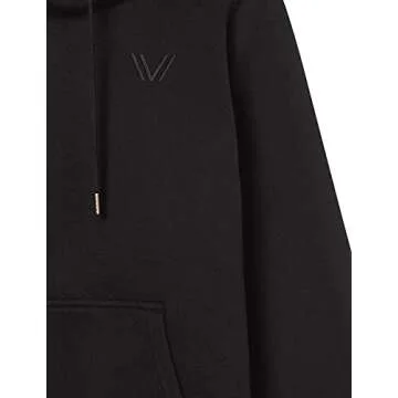 Amazon Brand - Peak Velocity Men's Heavyweight Fleece Pull-Over Athletic-Fit Fleece Hoodie, black, X-Large