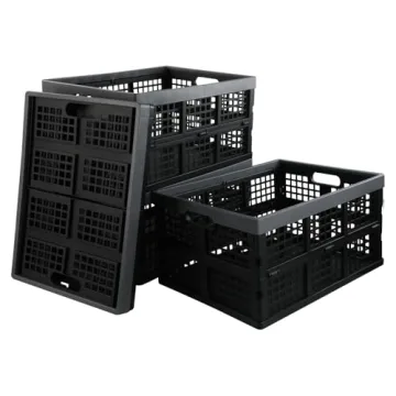Pekky 34 Quart Storage Crates - Stackable & Collapsible