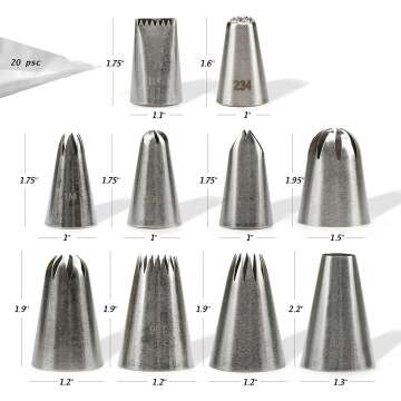 Kayaso Cake Decorating Icing Set with 10 Tips