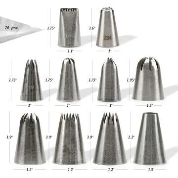 Kayaso Cake Decorating Icing Set with 10 Tips