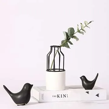 FANTESTICRYAN Small Animal Statues Home Decor Modern Style Black Decorative Ornaments for Living Room, Bedroom, Office Desktop, Cabinets…