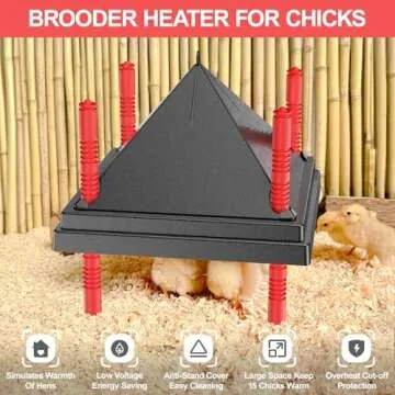 Tiflev 10" Chick Brooder Heating Plate with Adjustable Heights