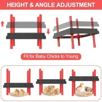 Tiflev 10" Chick Brooder Heating Plate with Adjustable Heights