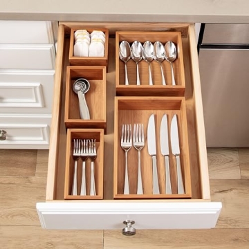 Seville Classics Bamboo Organizer Bins - Eco-Friendly Storage